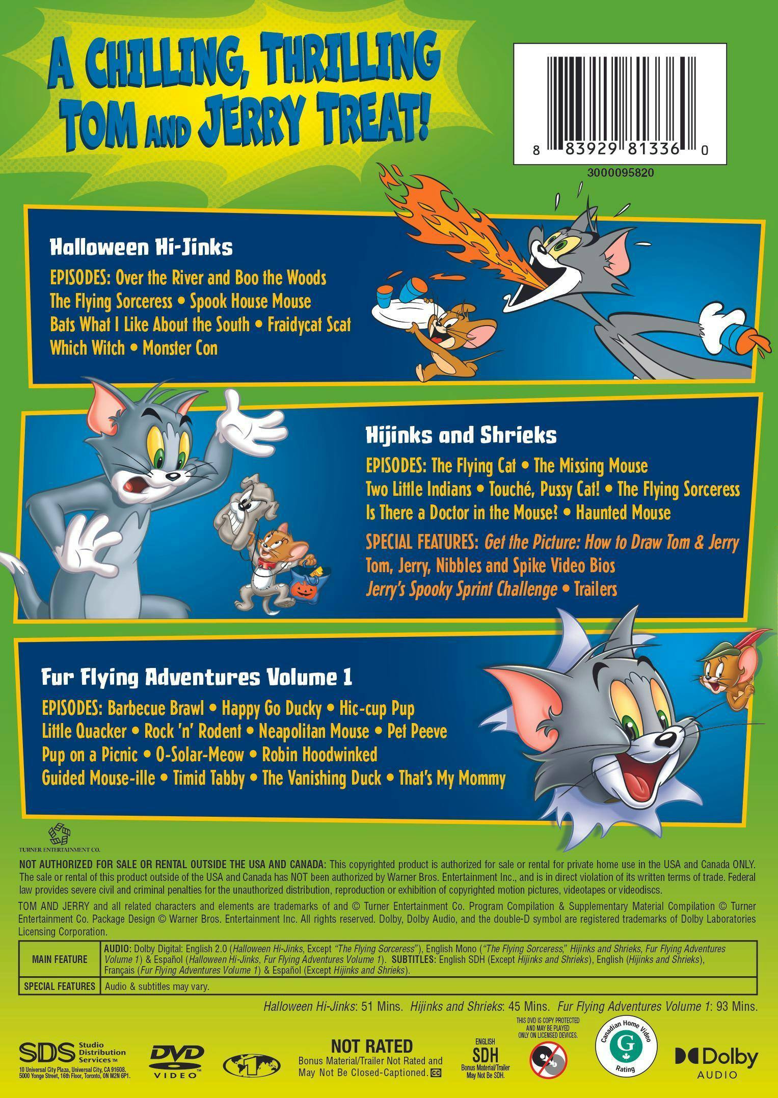 Back. Tom & Jerry 3-Pack (Box Set) [DVD].