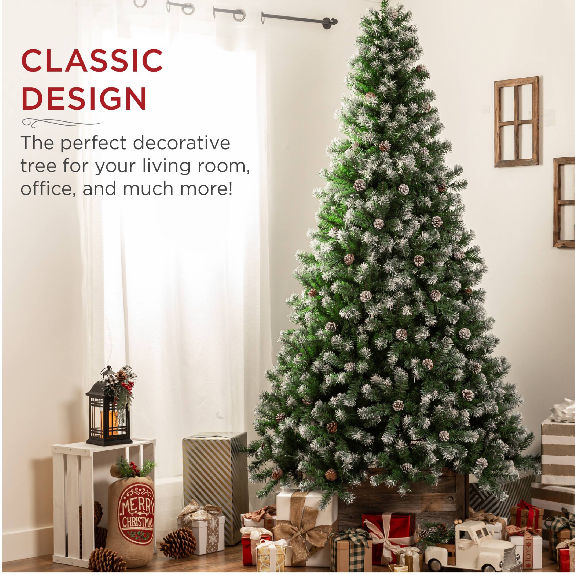CLASSIC DESIGN  
The perfect decorative tree for your living room, office, and much more!  

MERRY CHRISTMAS