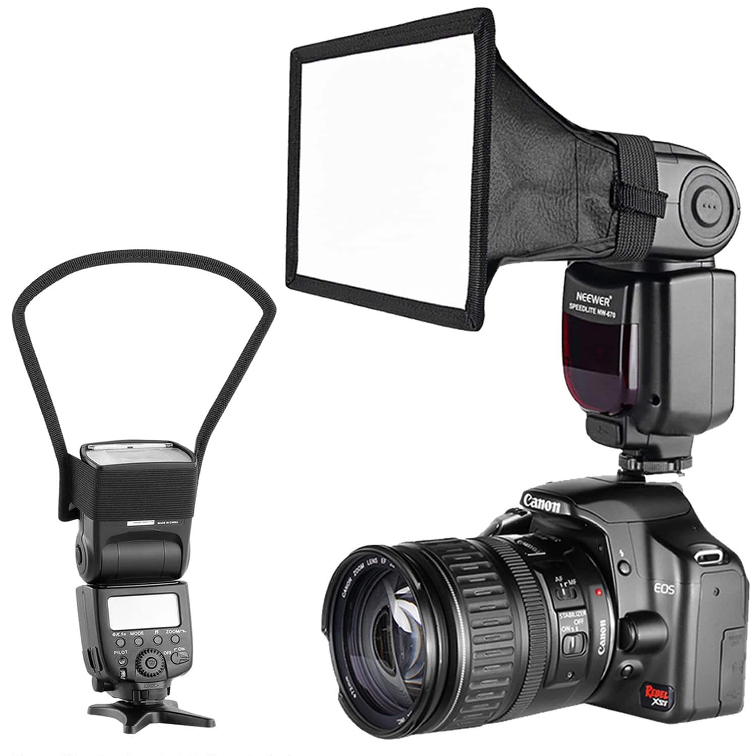 Neewer - Flash Softbox & Reflector Kit for Canon/Nikon DSLR Speedlites, Universal