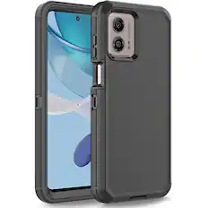 Front. Entronix - Entronix Case Compatible with Moto G Play 2024 - Heavy Duty Protection - Black.