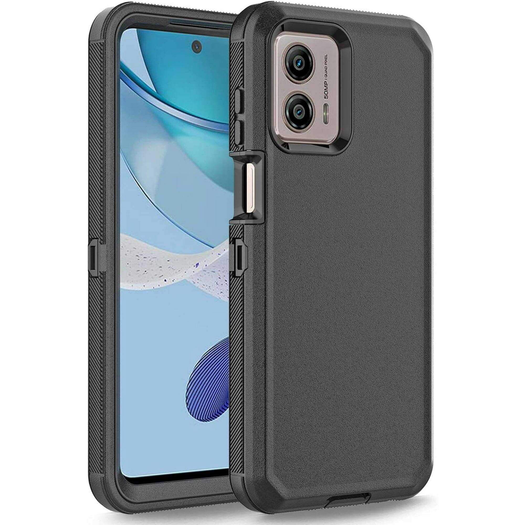 Entronix - Heavy Duty Phone Case for Moto G Power 2024 - Triple-Layer Protection - Black