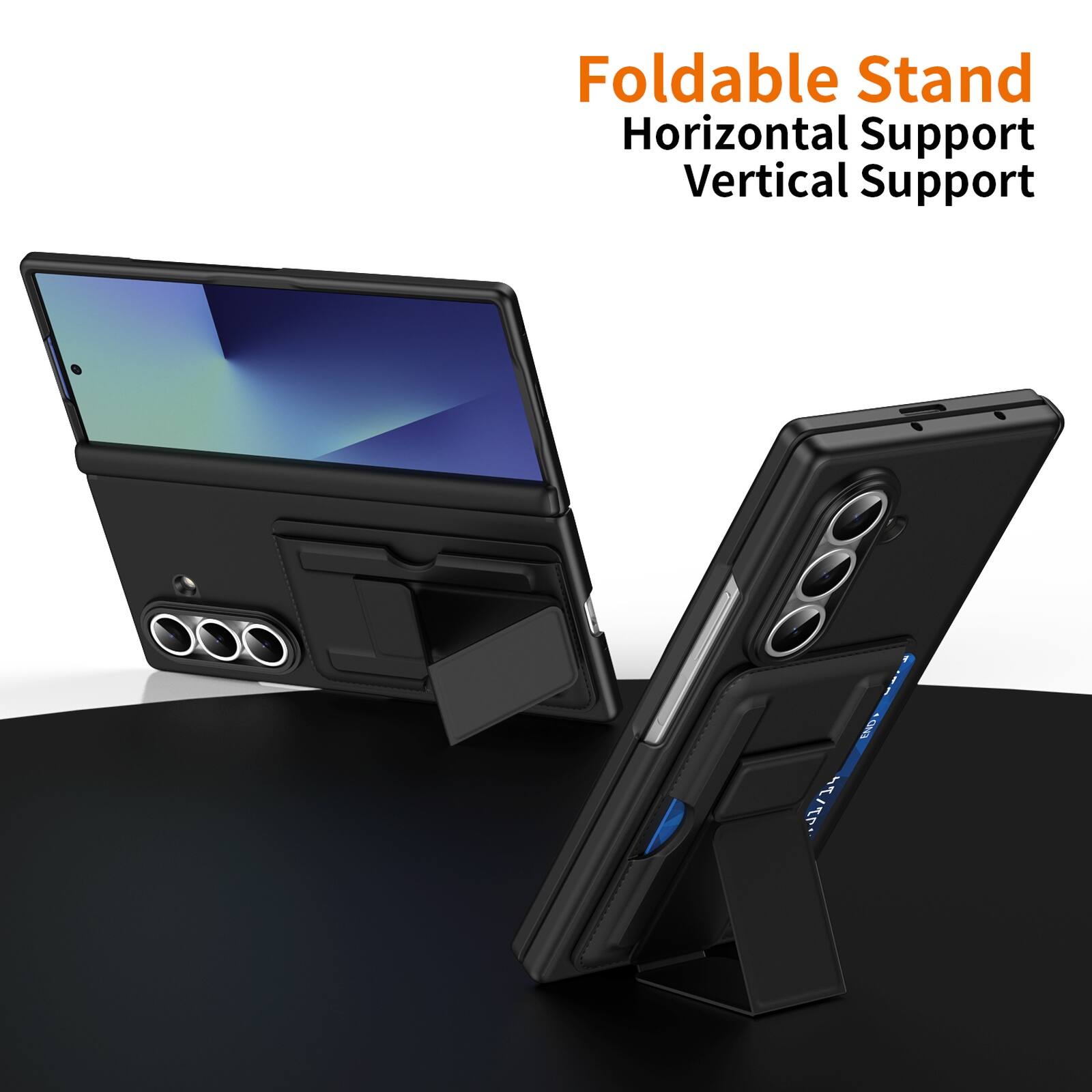 Foldable Stand  
Horizontal Support  
Vertical Support