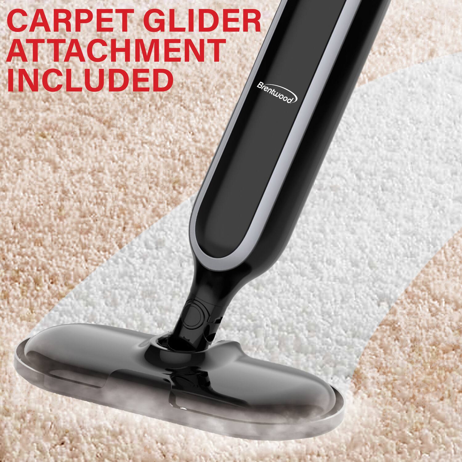 Brentwood 1100w Steamer Mop in Black 310116292M - Best Buy