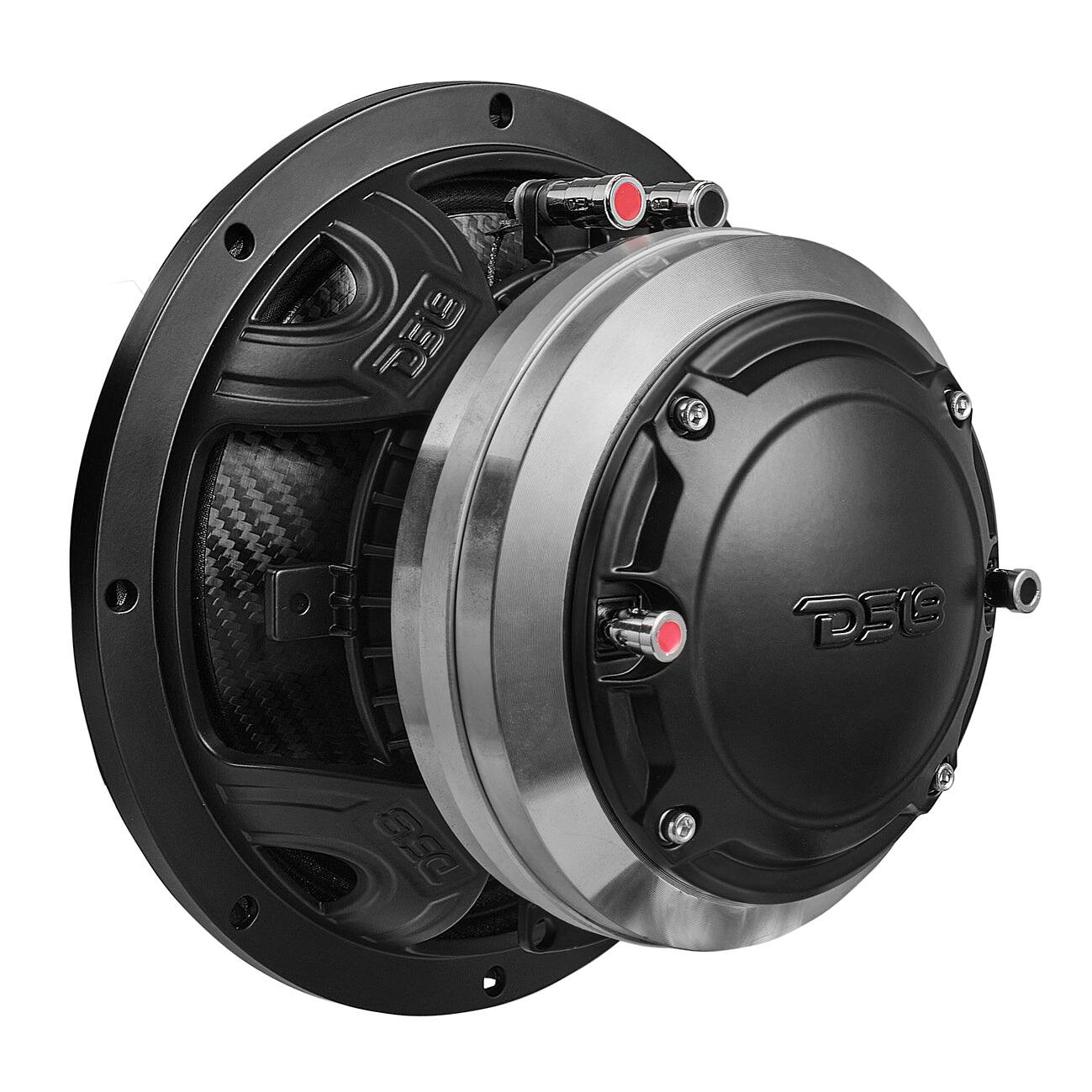 Back. DS18 Audio - 8" Hybrid Loudspeaker With Carbon Fiber Cone, Compression Driver and Neodymium Magnet | 400W RMS 4-Ohm.