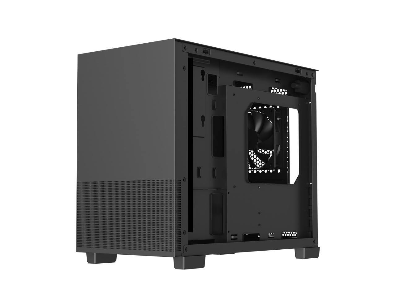 Alt View 4. Rosewill - micro atx mini tower pc case with pre-installed 80+ gold 650w atx 3.1 p - Black.