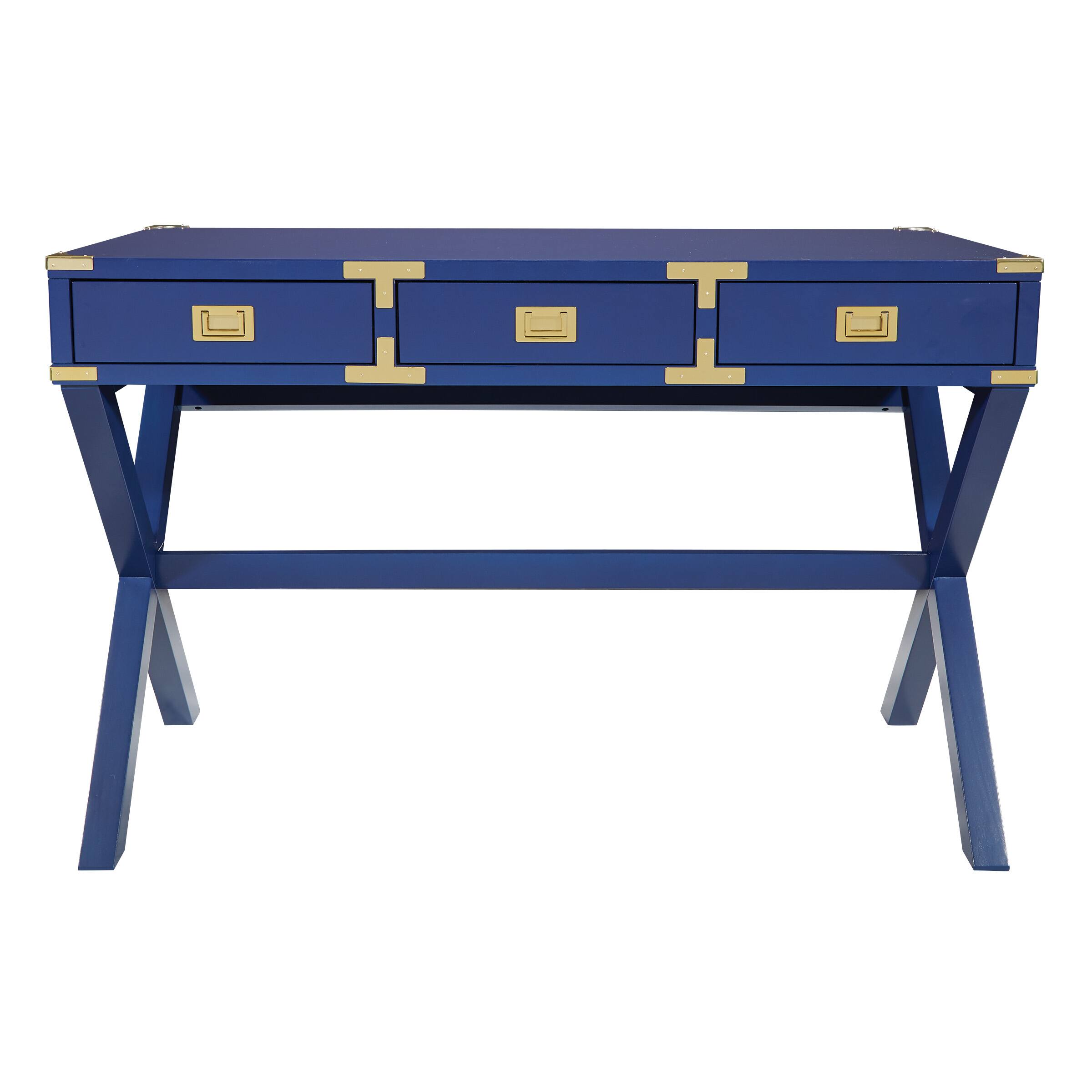Front Zoom. OSP Home Furnishings - Wellington 46" Desk with Power - Blue.