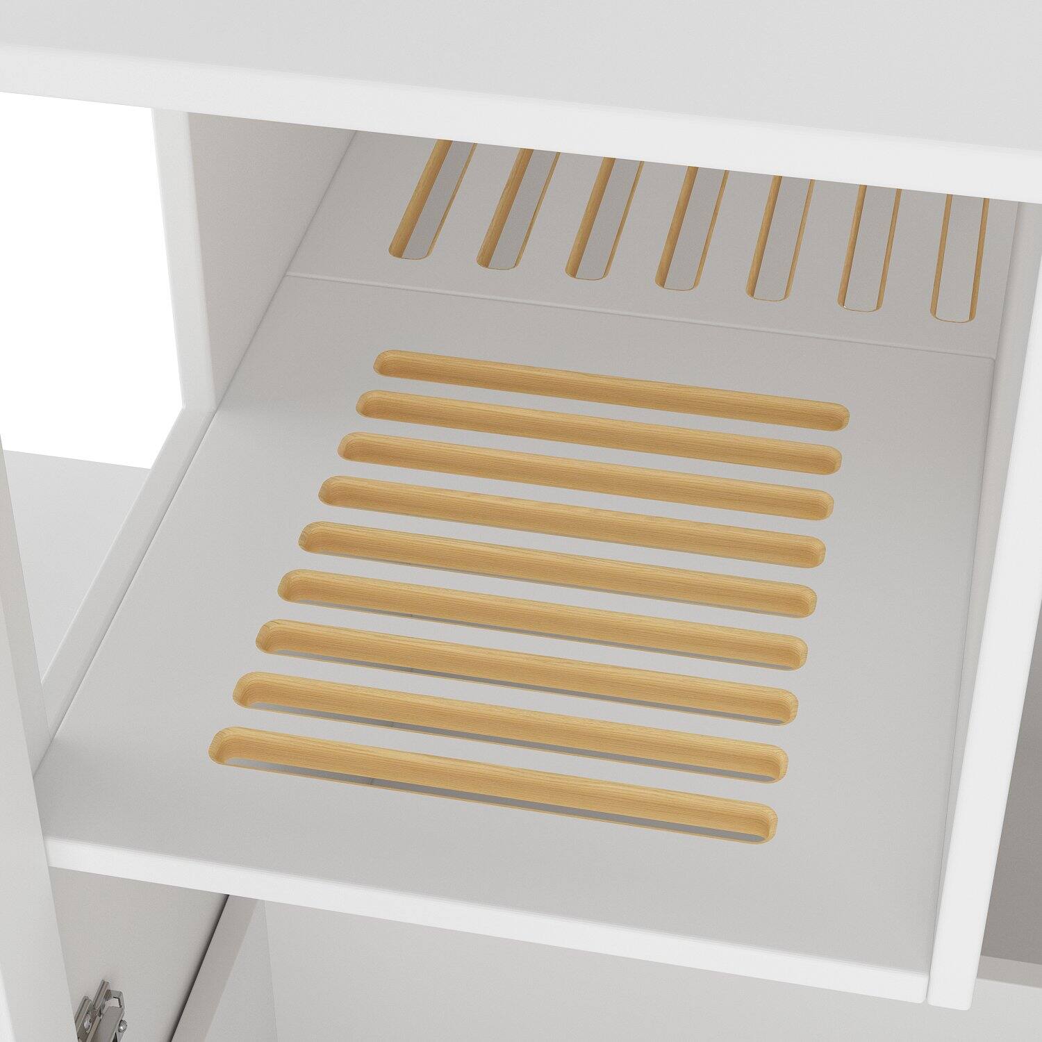 Alt View 4. FUFU & GAGA - Modern Cat Furniture Cabinet – Multi-Level Cat House with Litter Box Storage, Scratching Posts & Display Top,.