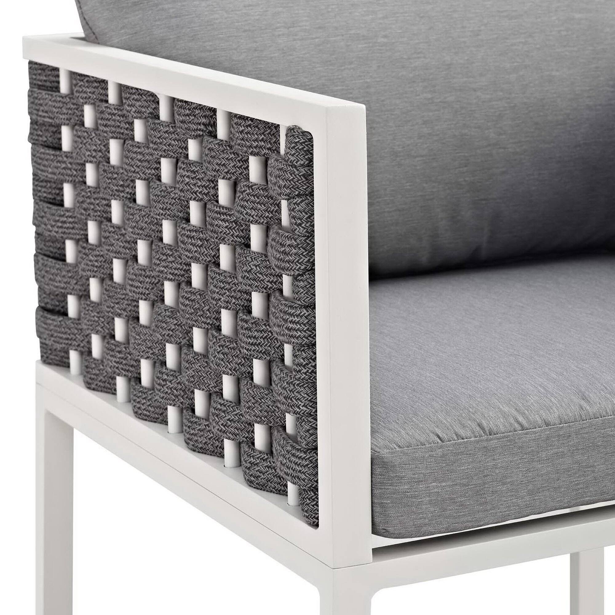 Alt View 2. Modway - Stance Outdoor Patio Aluminum Dining Armchair by Modway - White Gray.