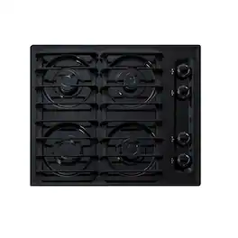 SUMMIT - 24" Wide 4-Burner Gas Cooktop - Black