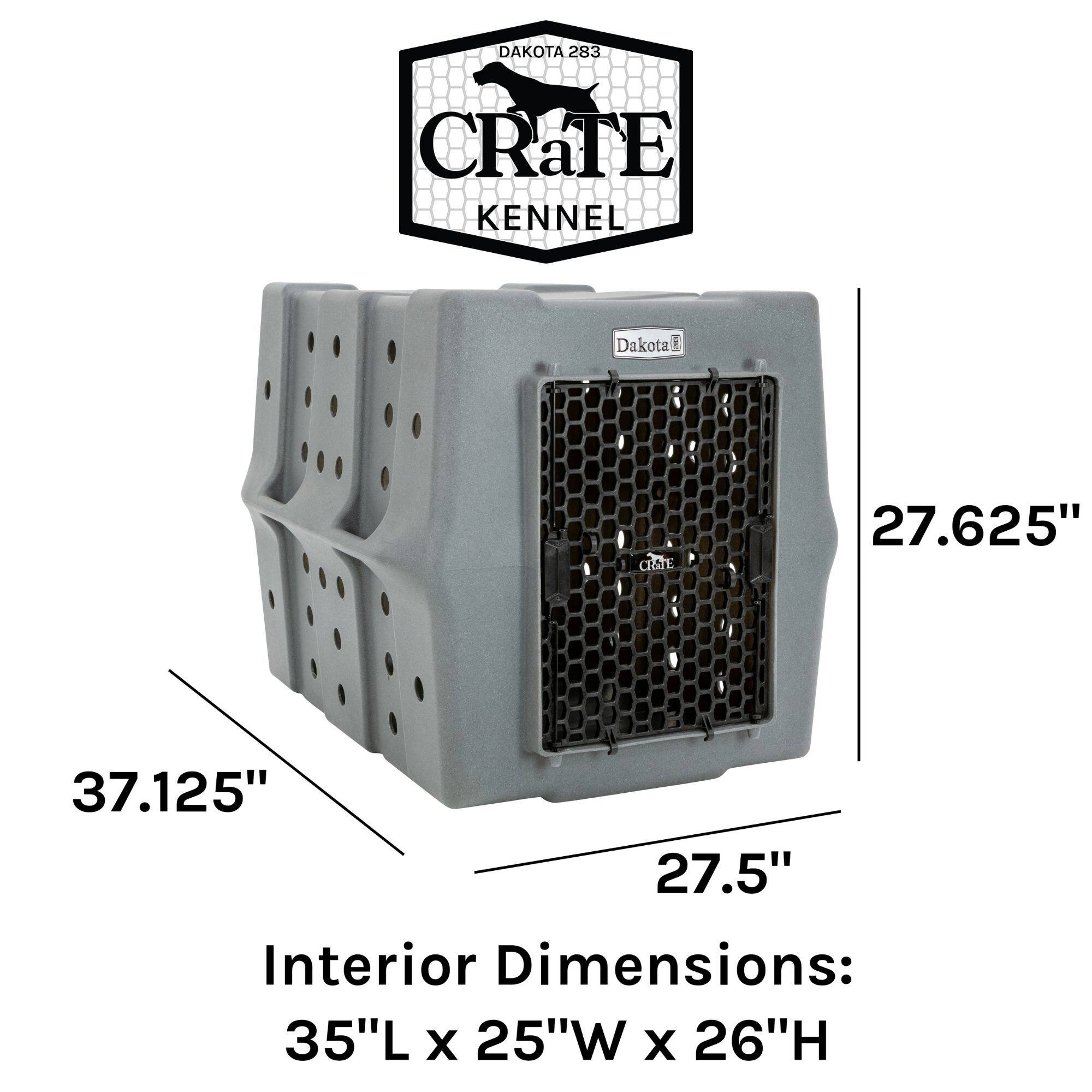 DAKOTA 283  
CRATE KENNEL  
Dakota CIPI  
CRATE  
27.625"  
37.125"  
27.5"  
Interior Dimensions: 35"L x 25"W x 26"H