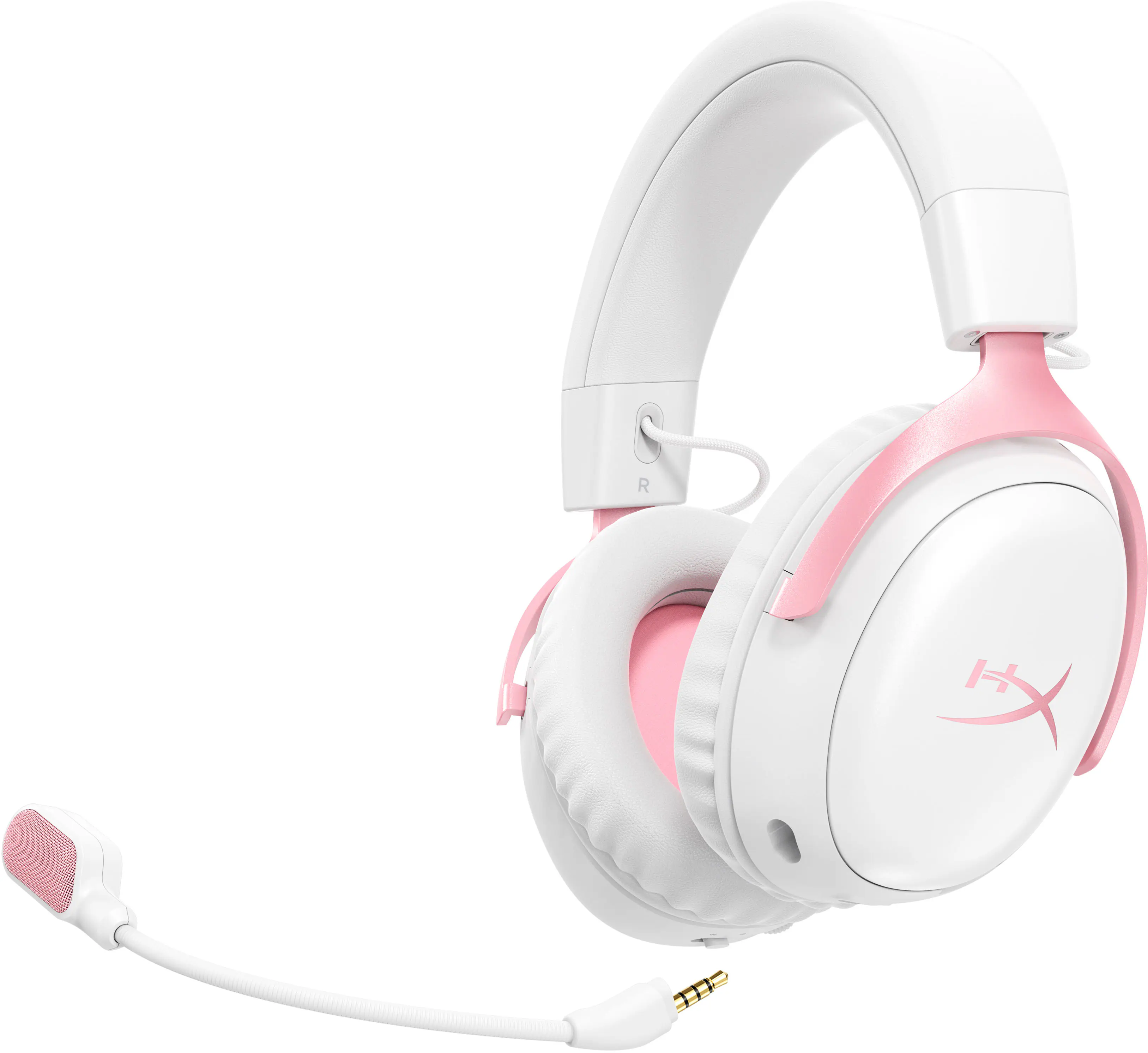Back. HyperX - Cloud III S Wireless Gaming Headset for PC, PS5, PS4, Nintendo Switch, Mac, and Mobile - White/Pink.