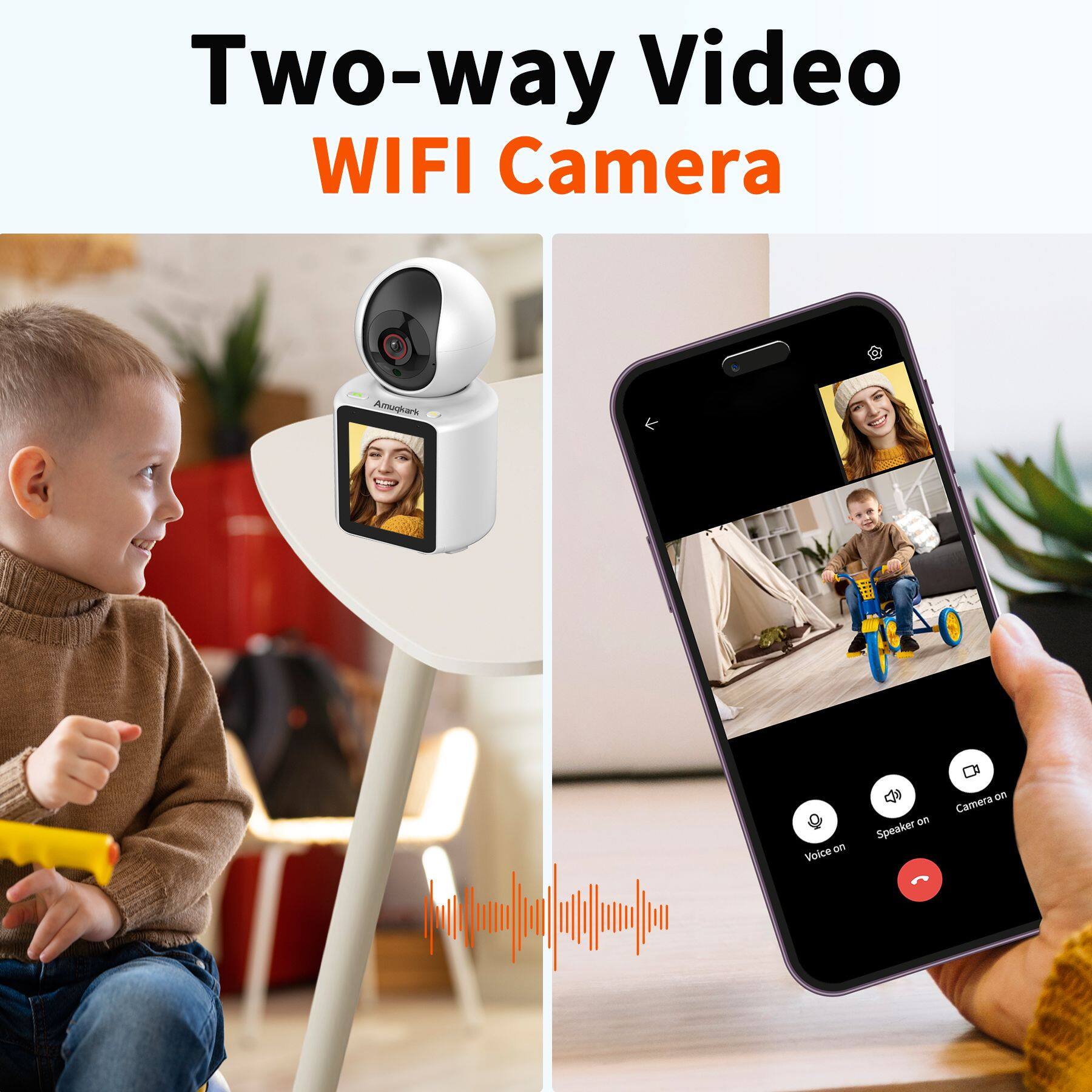 Two-way Video WIFI Camera

Voice on
Speaker on
Camera on