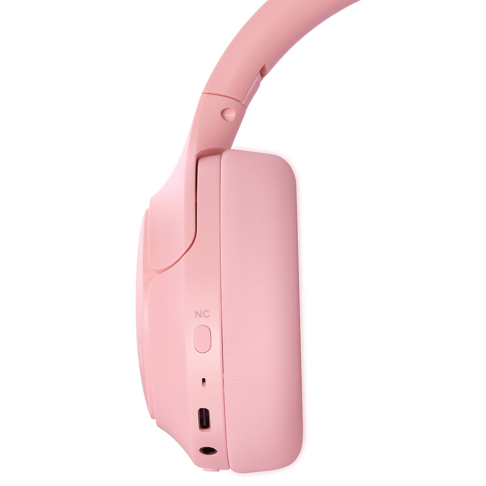 Alt View 6. TOZO - TOZO HT2 Hybrid Active Noise Cancelling Headphones, Over Ear, 60H Playtime, Hi-Res Audio, Custom EQ, Deep Bass, Pink - Pink.