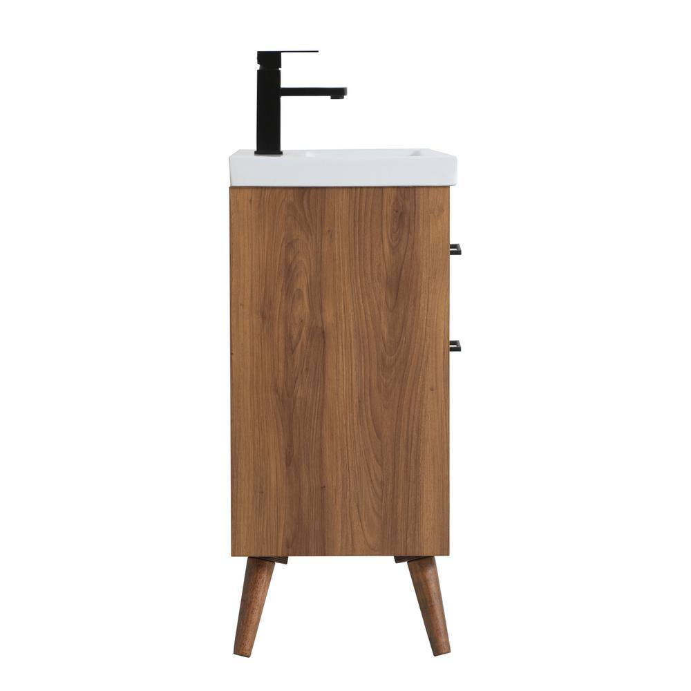 Elegant Kitchen and Bath 18 inch bathroom vanity in Walnut Brown - Best Buy
