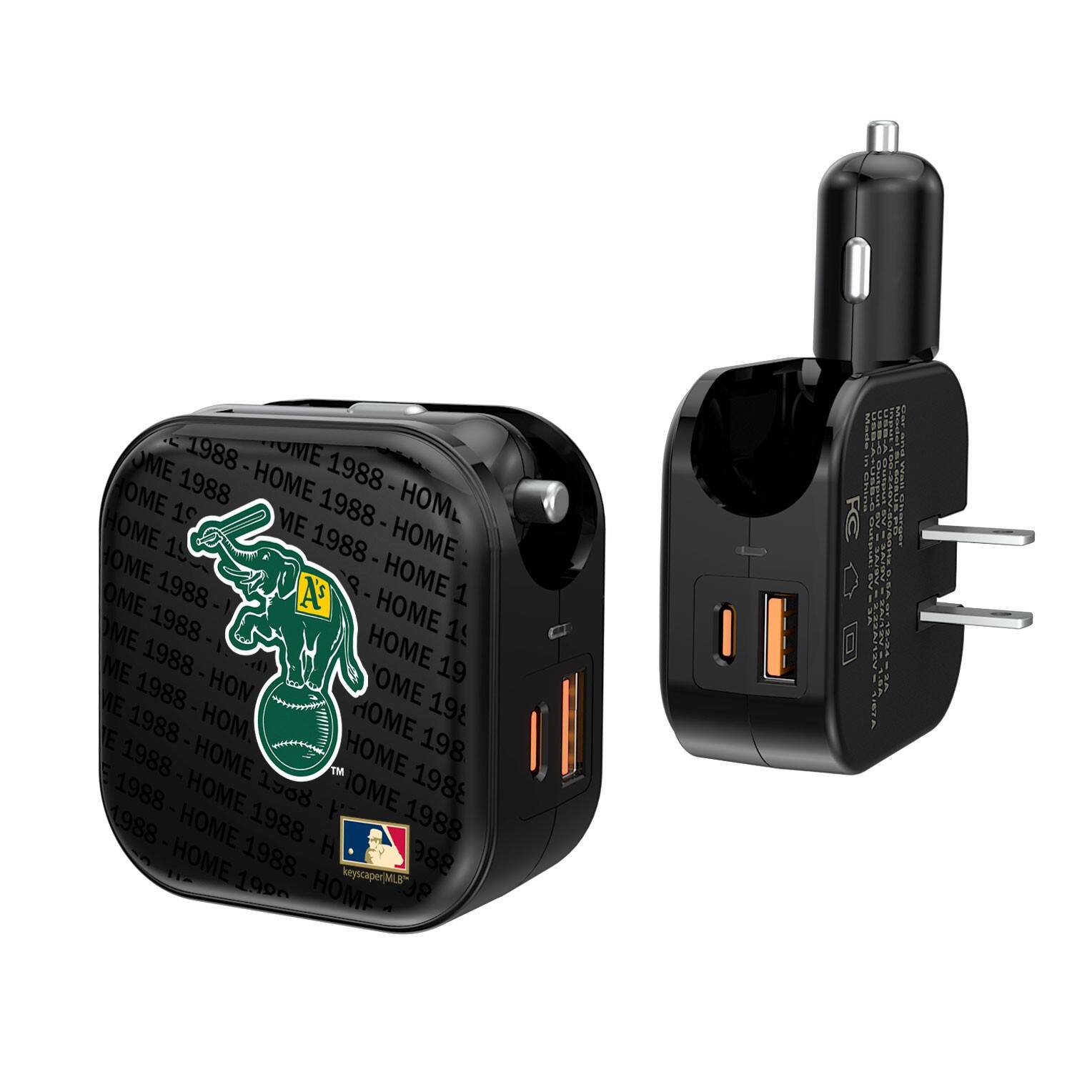 Keyscaper - Athletics Logo Dual Port USB Car & Home Charger - Multicolor price history on PriceWatchPro