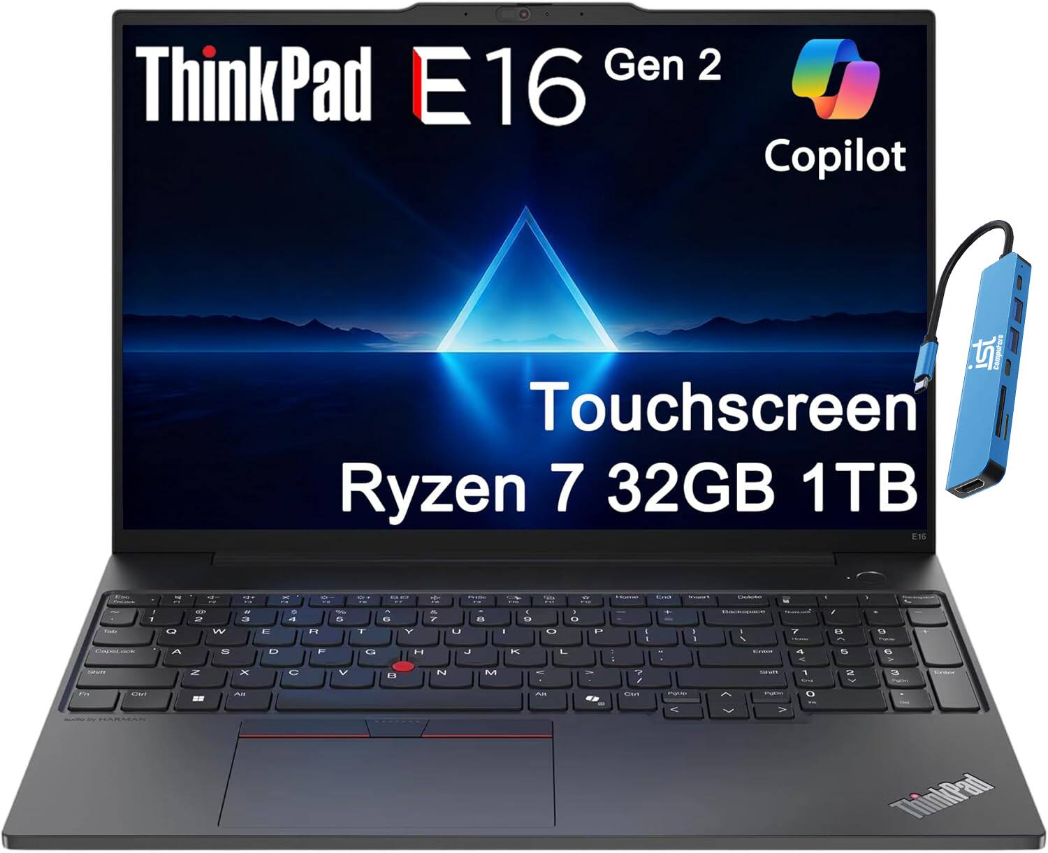 "Lenovo - ThinkPad E16 Gen 2 16"" FHD+ Touch Screen Laptop - AMD Ryzen 7 with 32GB Memory - 1TB SSD - Windows 11 Pro - Black" price history on PriceWatchPro