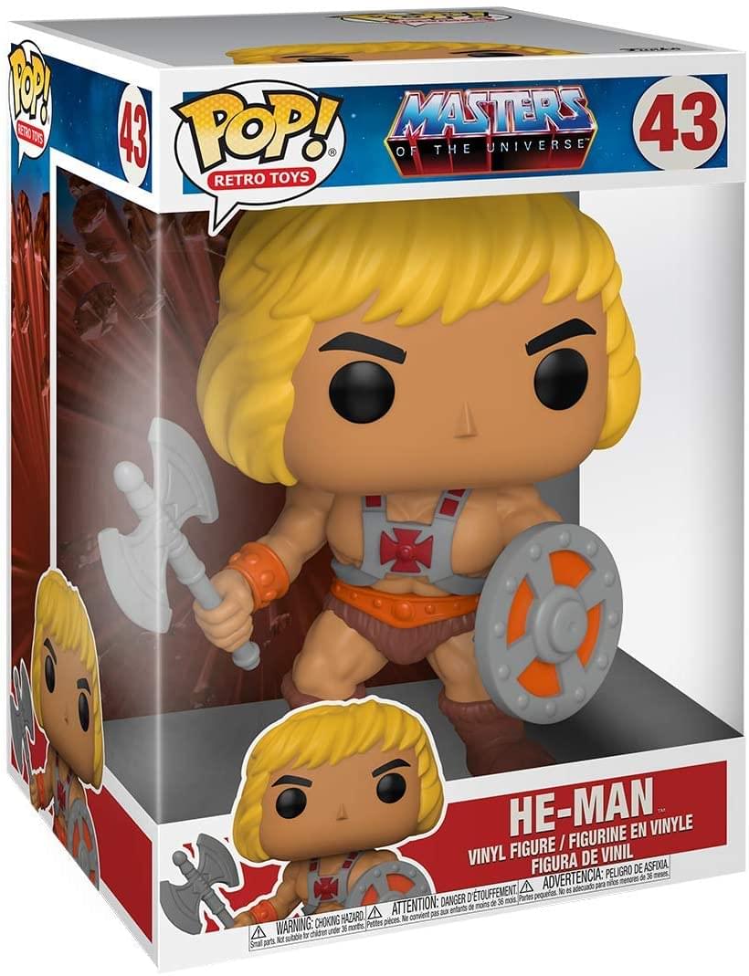 **Masters of the Universe**

**43**

**Pop! Retro Toys**

**He-Man**

**Vinyl Figure / Figurine en Vinyle / Figura de Vinil**

**Warning: Choking Hazard - Small parts. Not for children under 3 years.**

**Attention: Danger d'étouffement - Petites pièces. Ne convient pas aux enfants de moins de 3 ans.**

**Advertencia: Peligro de asfixia - Piezas pequeñas. No es adecuado para niños menores de 3 años.**