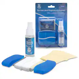 Pyle - Home Computer LCD Screen Cleaning Kit-Tool Includes Cleaner Solution Spray, Keyboard Brush, 5 Microfiber Cloth Wipe