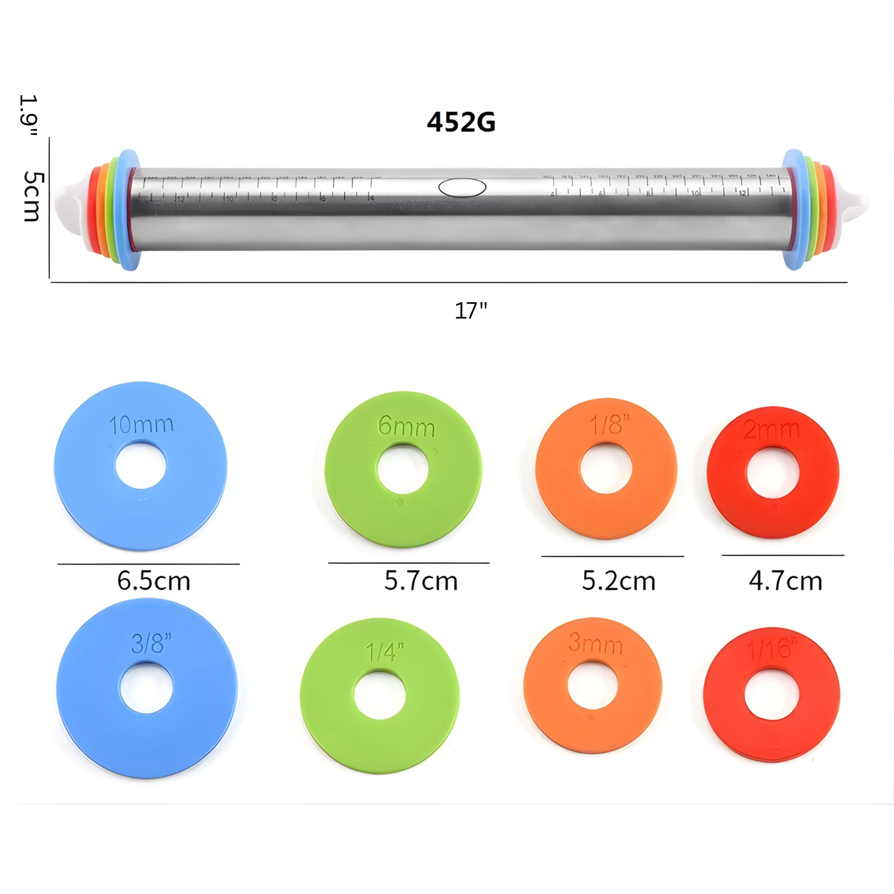 1.9" 5cm 452G 17" 10mm 6mm 1/8" 2mm 6.5cm 5.7cm 5.2cm 4.7cm 3/8" 1/4" 3mm 1/16"