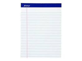 Ampad - Perforated Notepads, 8.5" x 11.75", Wide Ruled, 50 Sheets/Pad, 12 Pads/Pack - White