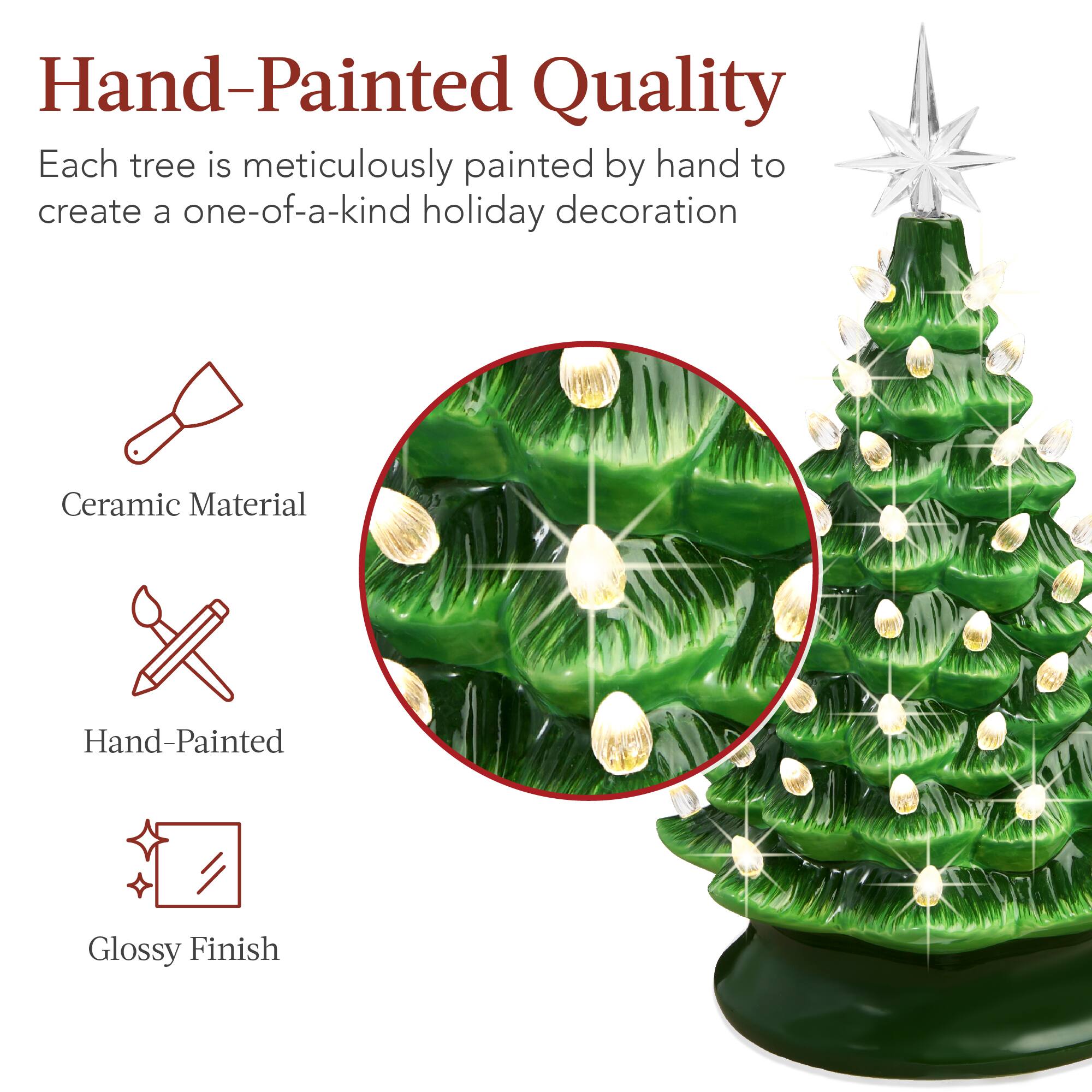 Hand-Painted Quality

Each tree is meticulously painted by hand to create a one-of-a-kind holiday decoration

- Ceramic Material
- Hand-Painted
- Glossy Finish