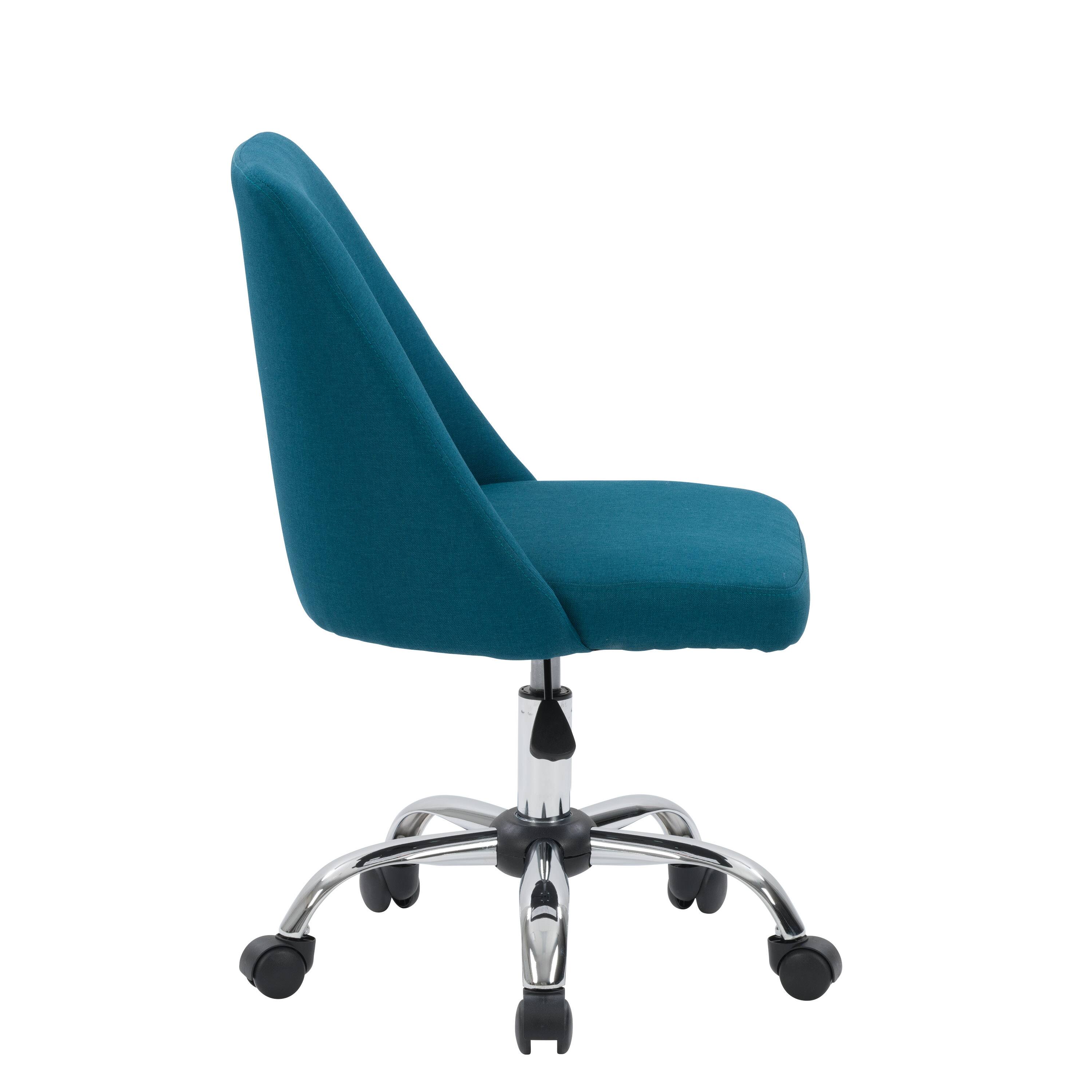Alt View 12. CorLiving - Marlowe Upholstered Armless Task Chair - Dark Blue.