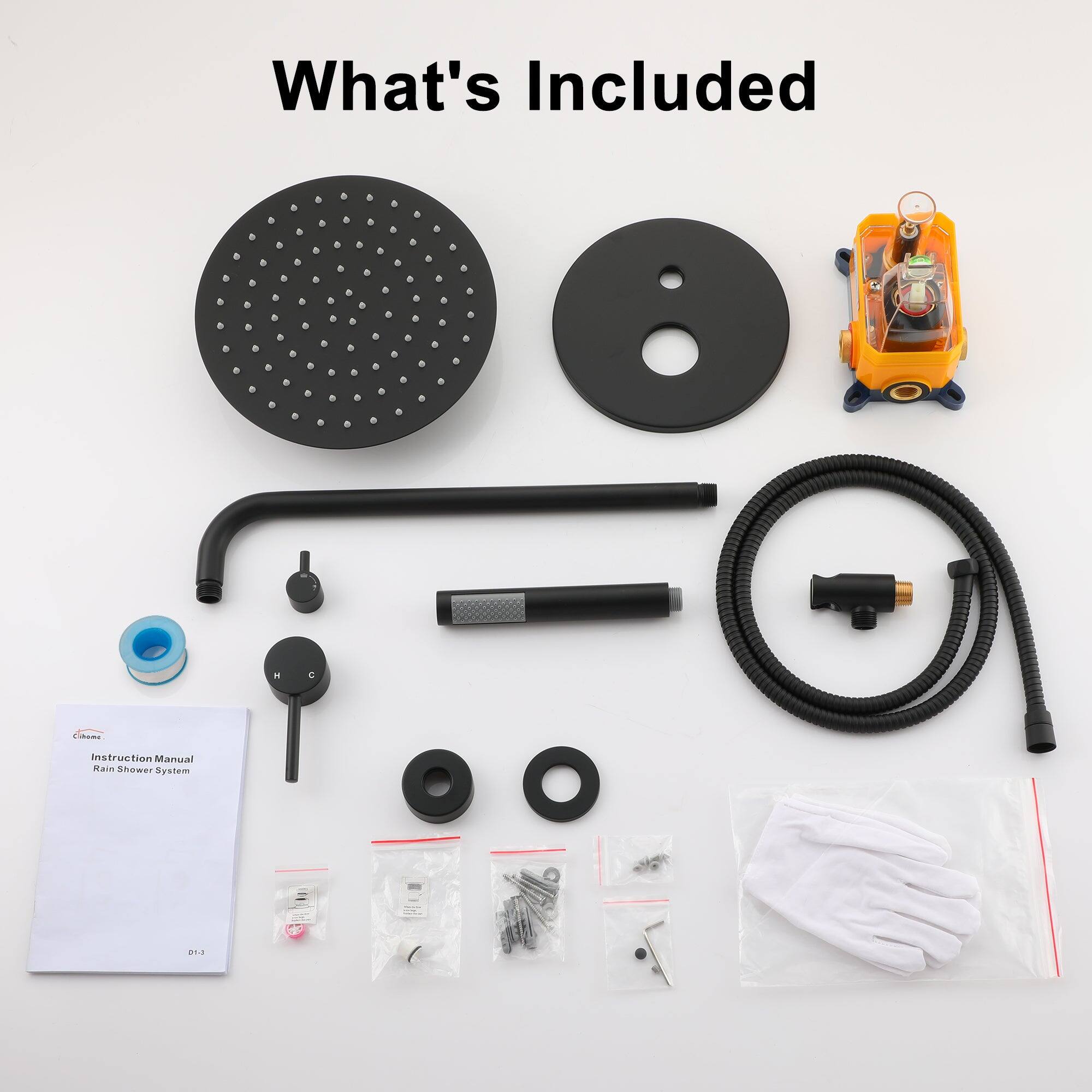 What's Included, Instruction Manual, Rain Shower System