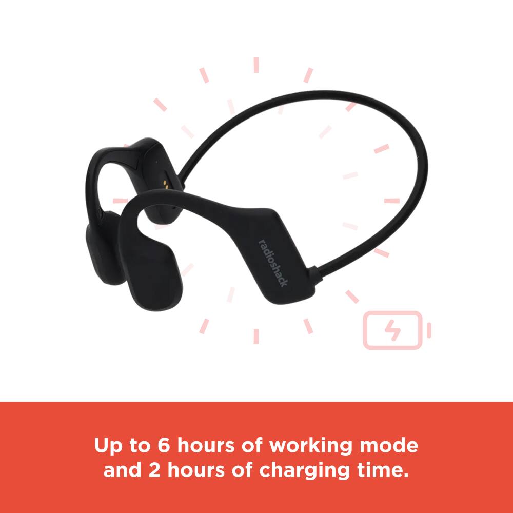 radioshack Up to 6 hours of working mode and 2 hours of charging time.