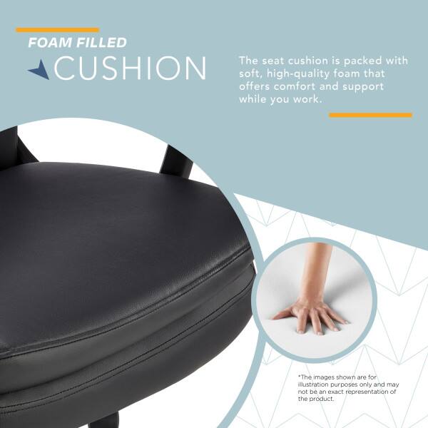 FOAM FILLED CUSHION

The seat cushion is packed with soft, high-quality foam that offers comfort and support while you work.

The images shown are for illustration purposes only and may not be an exact representation of the product.