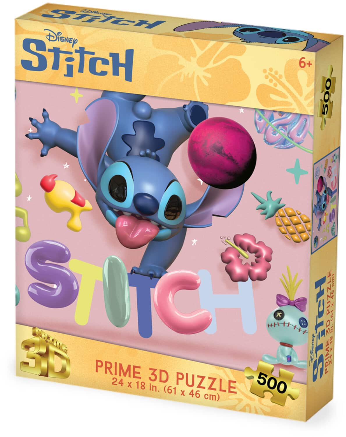 PopMarket - Disney Stitch Handstand 500pc 24x18 in 3D Lenticular Puzzle - COLLECTIBLES - Multicolor