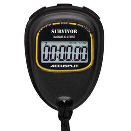 Accusplit - S3E Survivor Stopwatch with Event Timing | 10 Hour Timing Range with Event Start and Stop | Magnum LC Display - Black