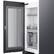 Alt View 14. Samsung - BESPOKE 23 cu. ft. 4-Door Flex French Door Counter Depth Smart Refrigerator with Customizable Panel Colors - Matte Black Steel.