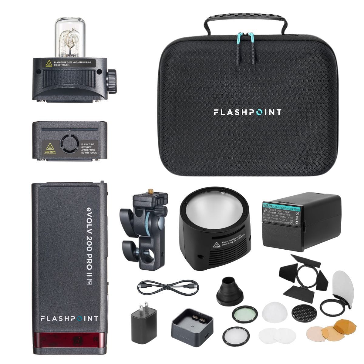 Flashpoint - eVOLV 200 Pro II TTL Pocket Flash With Round Head Pro Kit price history on PriceWatchPro