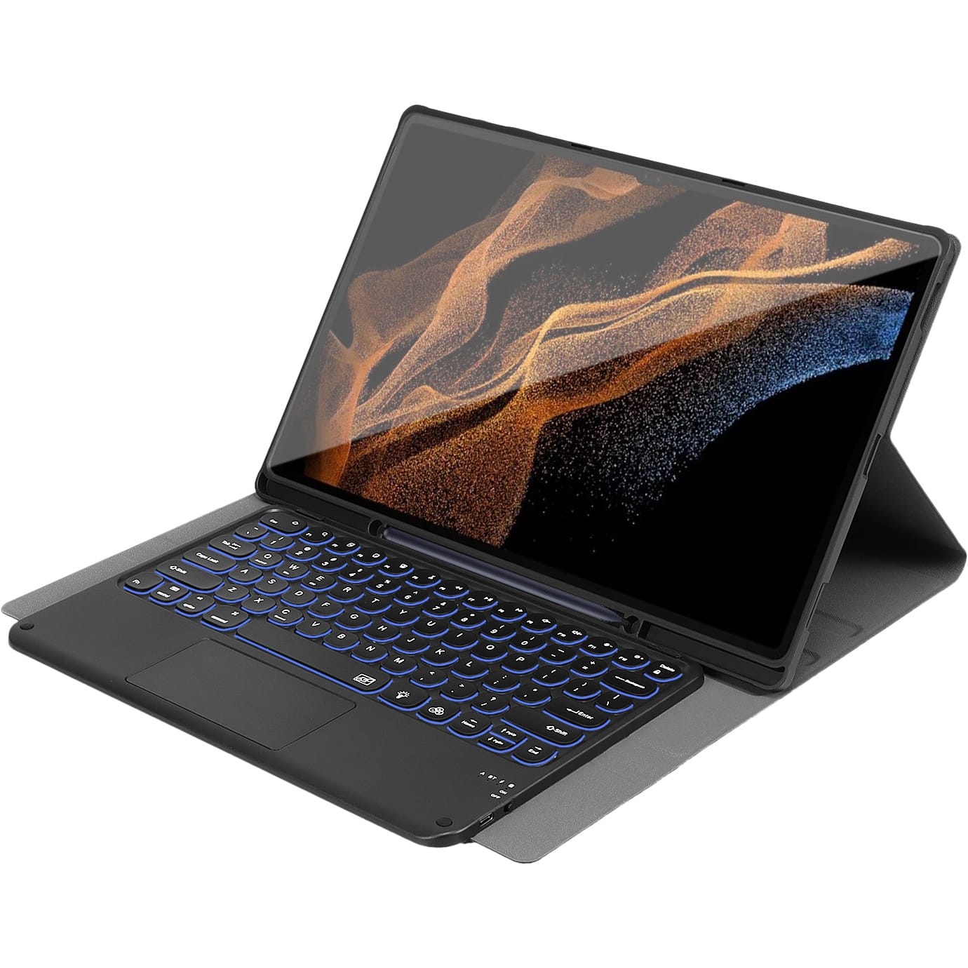 Left. SaharaCase - Keyboard Case for Samsung Galaxy Tab S8 Ultra - Black.