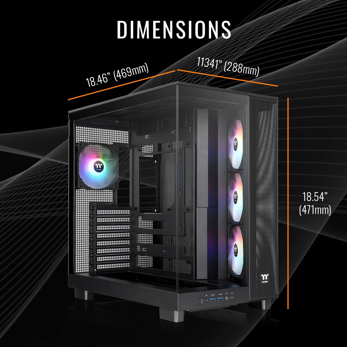DIMENSIONS 18.46" (469mm) 113.41" (288mm) 18.54" (471mm)