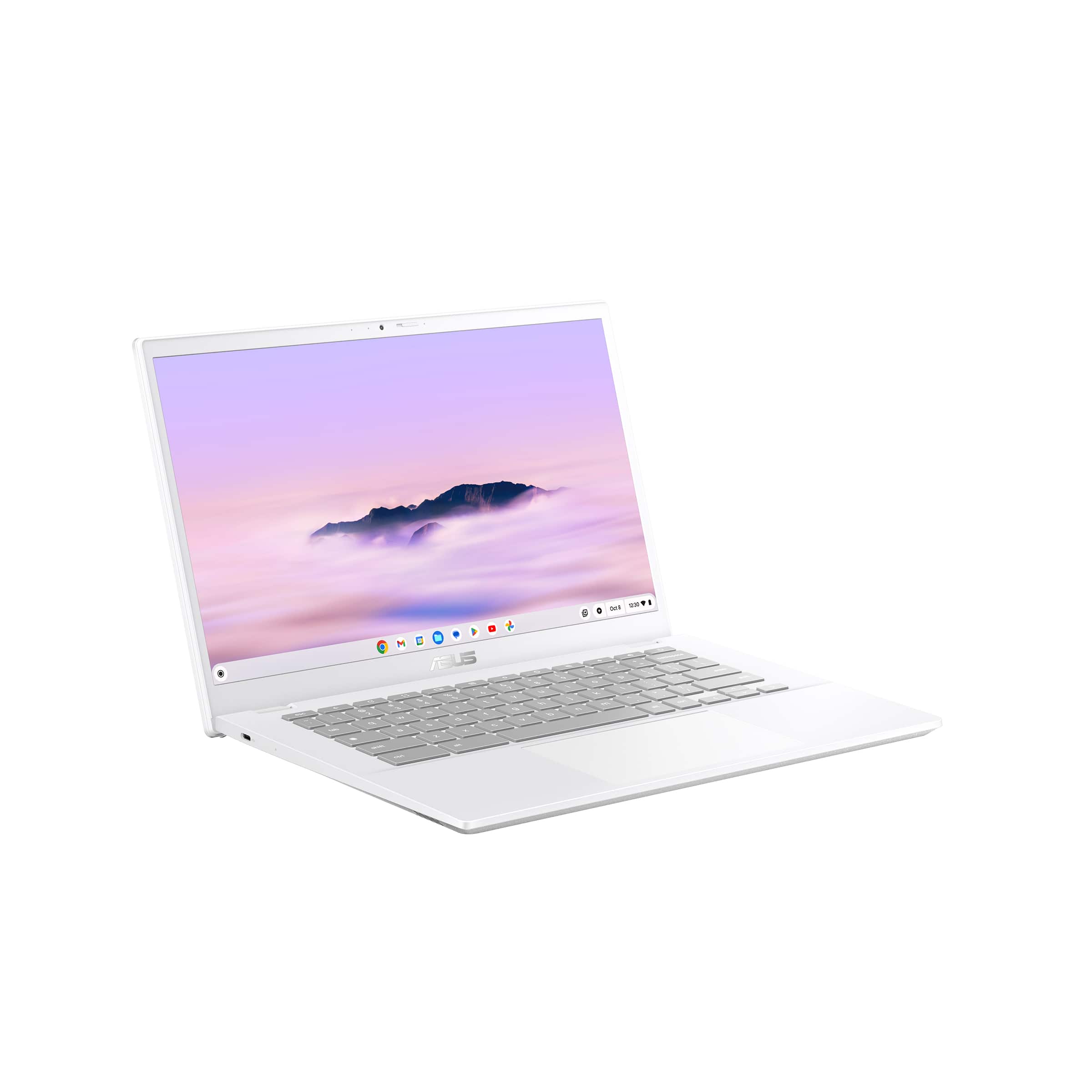 Alt View 9. ASUS - CX34 14" FHD Chromebook Plus Laptop with Google AI - Intel Core i3 with 8GB Memory - 256 GB SSD - Pearl White.