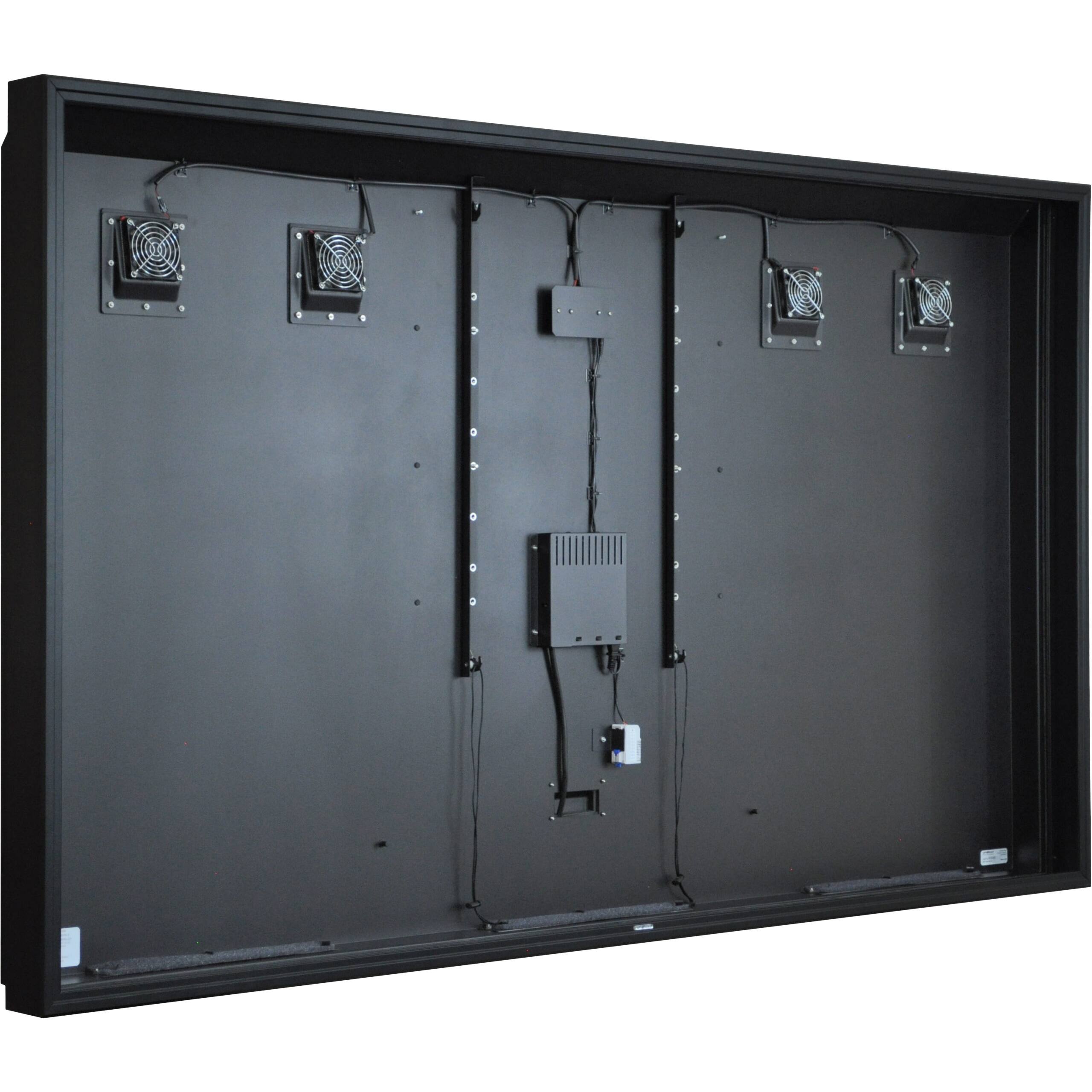 Alt View 12. Apollo Enclosures - Outdoor Partial Sun TV Enclosure for 80" to 86" slimline TVs - Black.