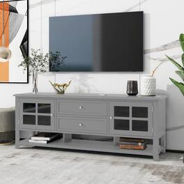 Spaco - TV Stand for 60 Inch TVs, Modern Media Console with Multifunctional Storage, for Living Room and Bedroom - Gray