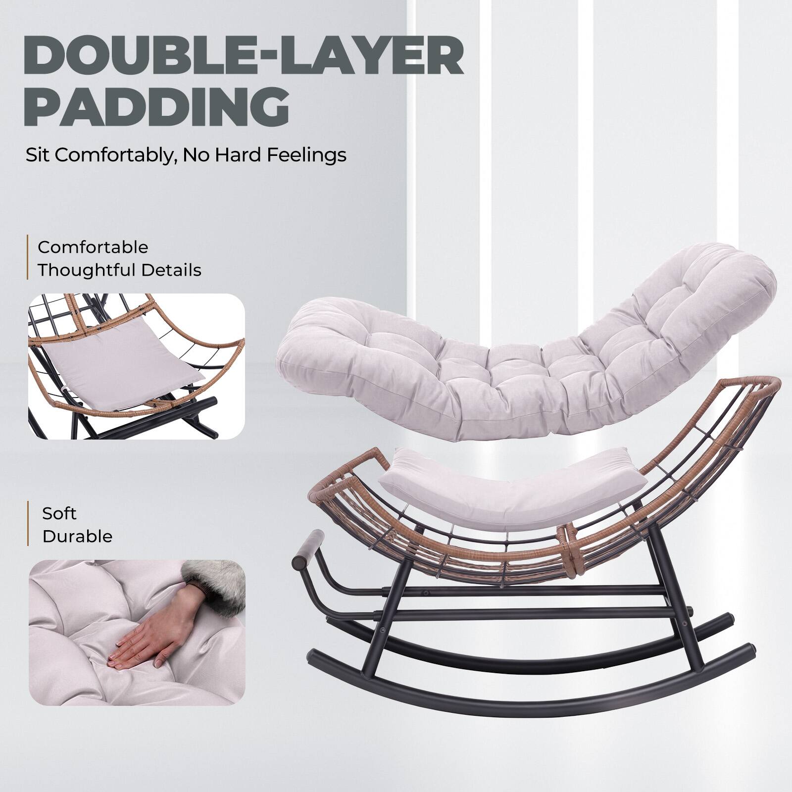 DOUBLE-LAYER PADDING  
Sit Comfortably, No Hard Feelings  

Comfortable Thoughtful Details  

Soft Durable