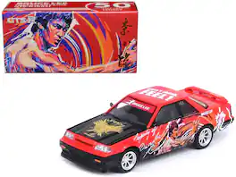 Inno Models - Nissan Skyline GTS-R (R31) RHD (Right Hand Drive) Hood "Bruce Lee Legacy 50 Year Anniversary" 1/64 - Red with Black