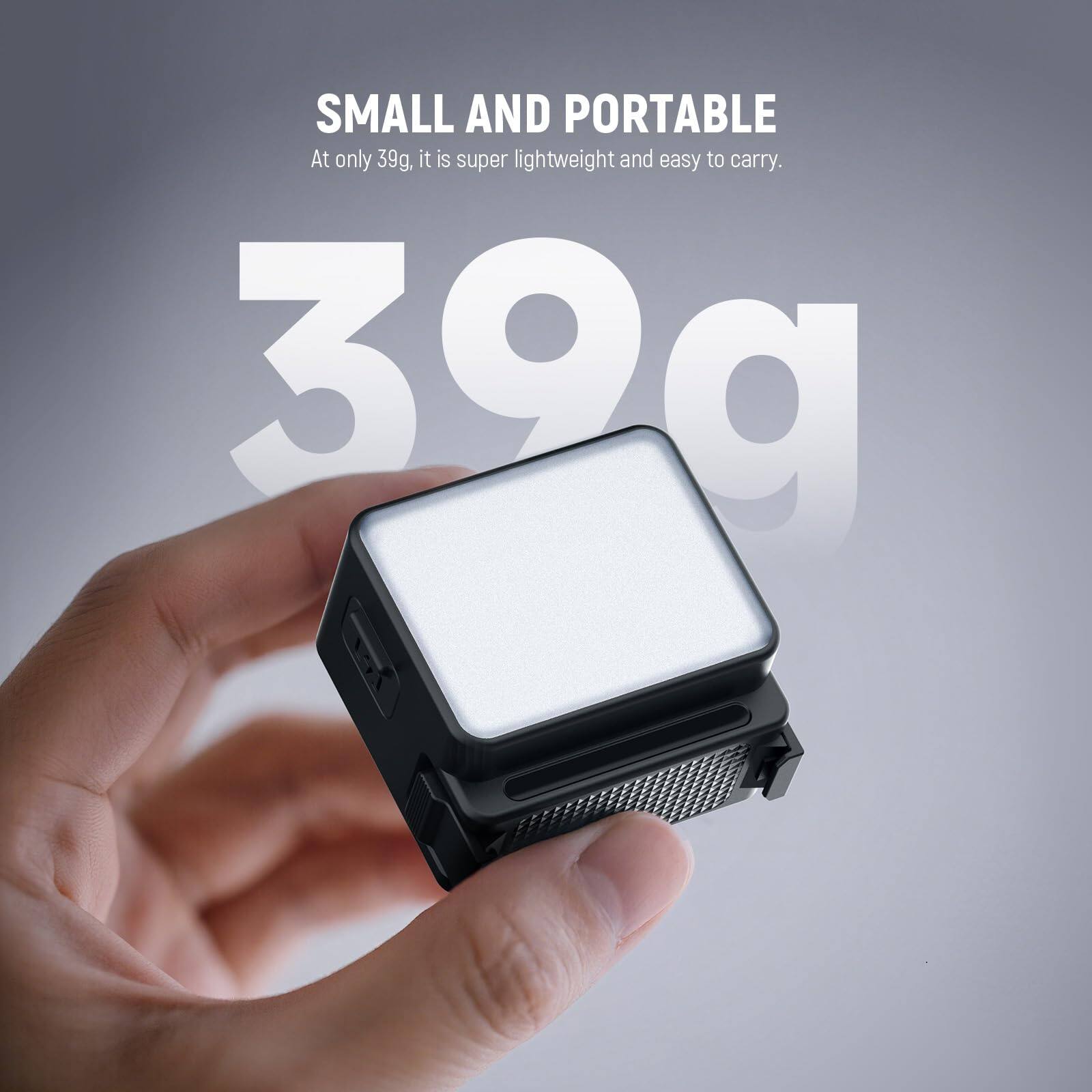 SMALL AND PORTABLE  
At only 39g, it is super lightweight and easy to carry.