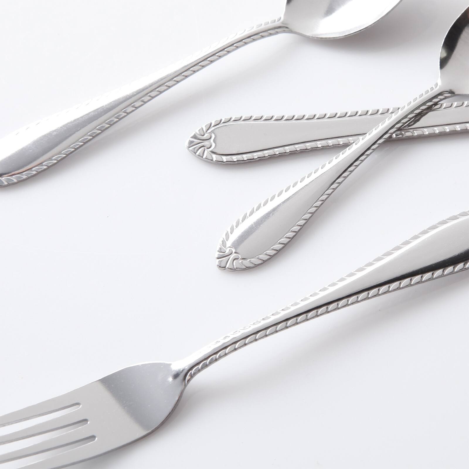 Alt View 2. Gibson - Gibson Home New Wilmington Flatware Set, Set of 24 - Silver.