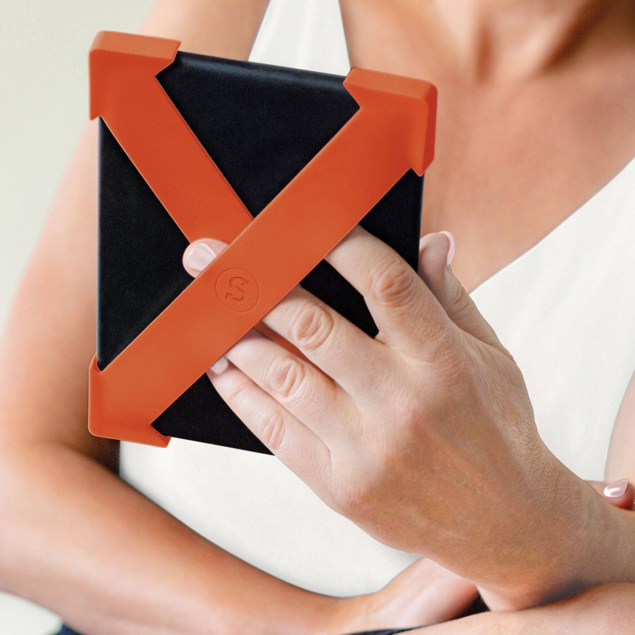 Back. Strapsicle - Hand Strap for Kindles & Kobos - Paperwhite 2024 & 2021 - 2 Straps - Lightweight Grip - Large - Burnt Orange - Burnt Orange.