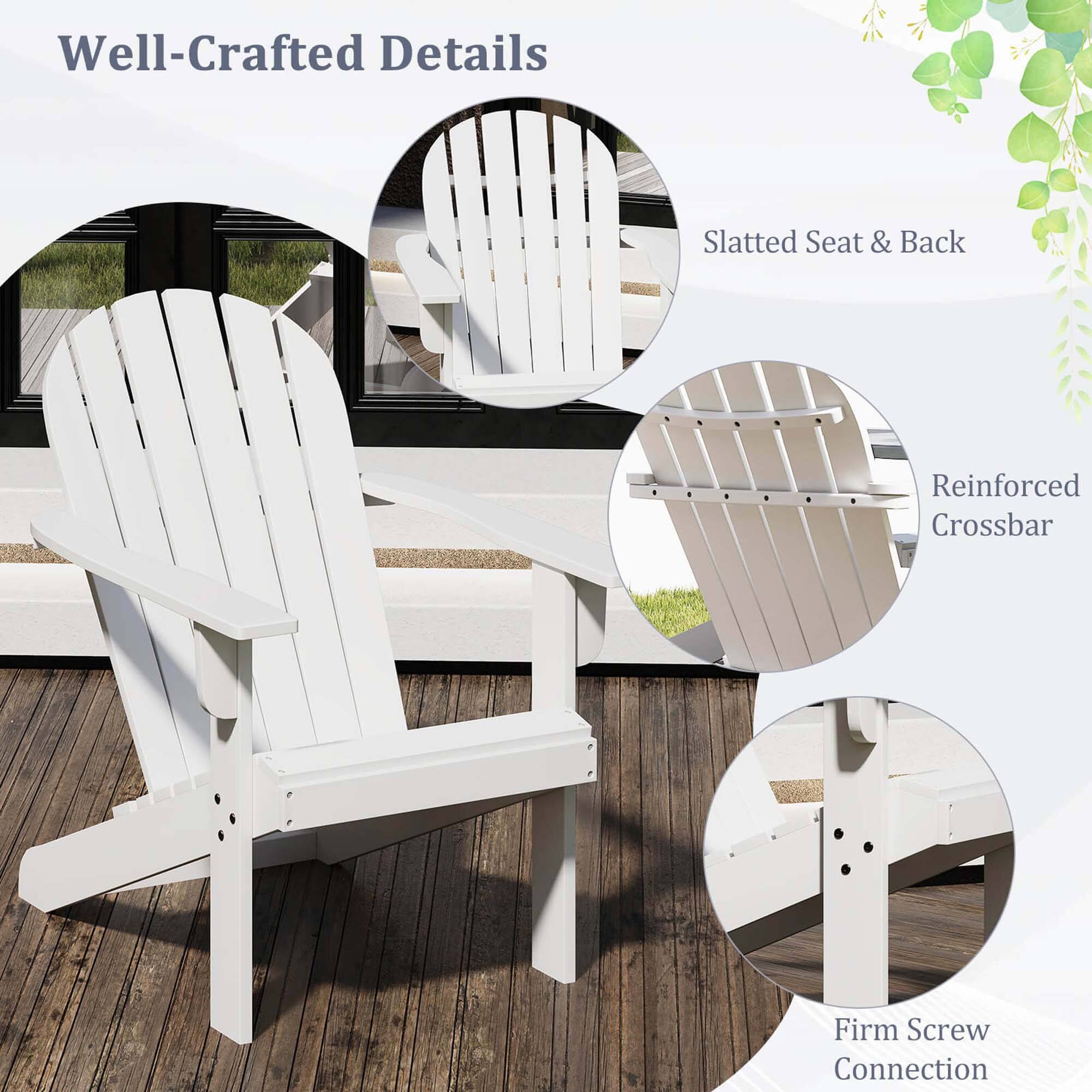 Well-Crafted Details: Slatted Seat & Back, Reinforced Crossbar, Firm Screw Connection
