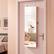 Alt View 11. Costway - Mirrored Wall & Door Mounted Jewelry Cabinet Storage Organizer with Lights&Drawer Pink - Pink.