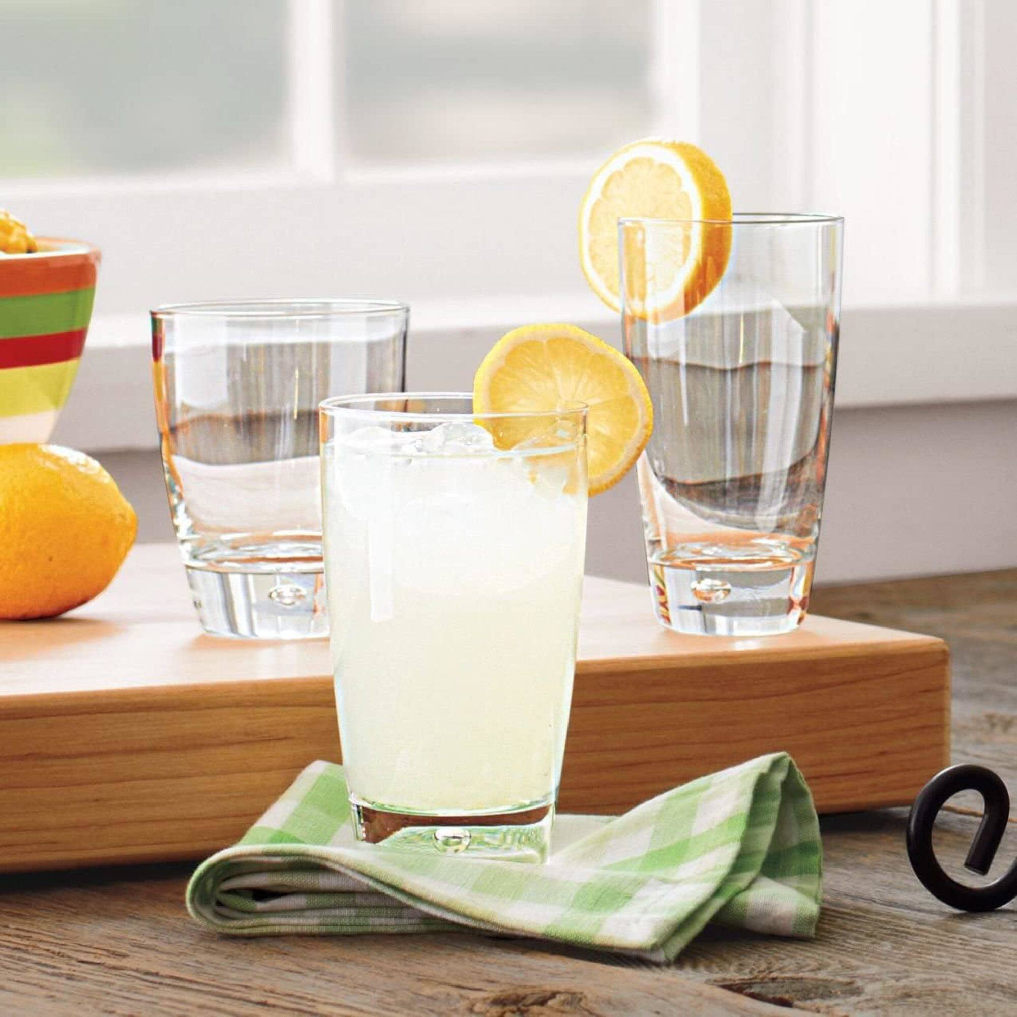 Alt View 4. Bormioli Rocco - Bormioli Rocco Luna Cooler Drinking Glasses, Set of 12 - 15.25 Oz Clear Tumblers - Clear.
