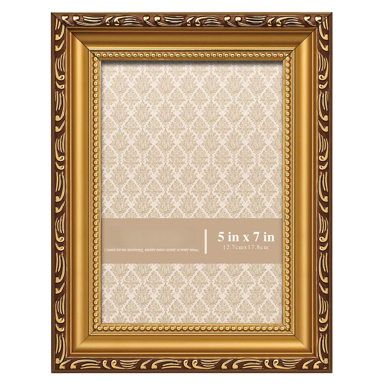 Stylel Star - Picture Frame - Frames For Wall Hanging And Tabletop Display Ornate Photo Poster Vintage With Durable Plexiglass - Gold