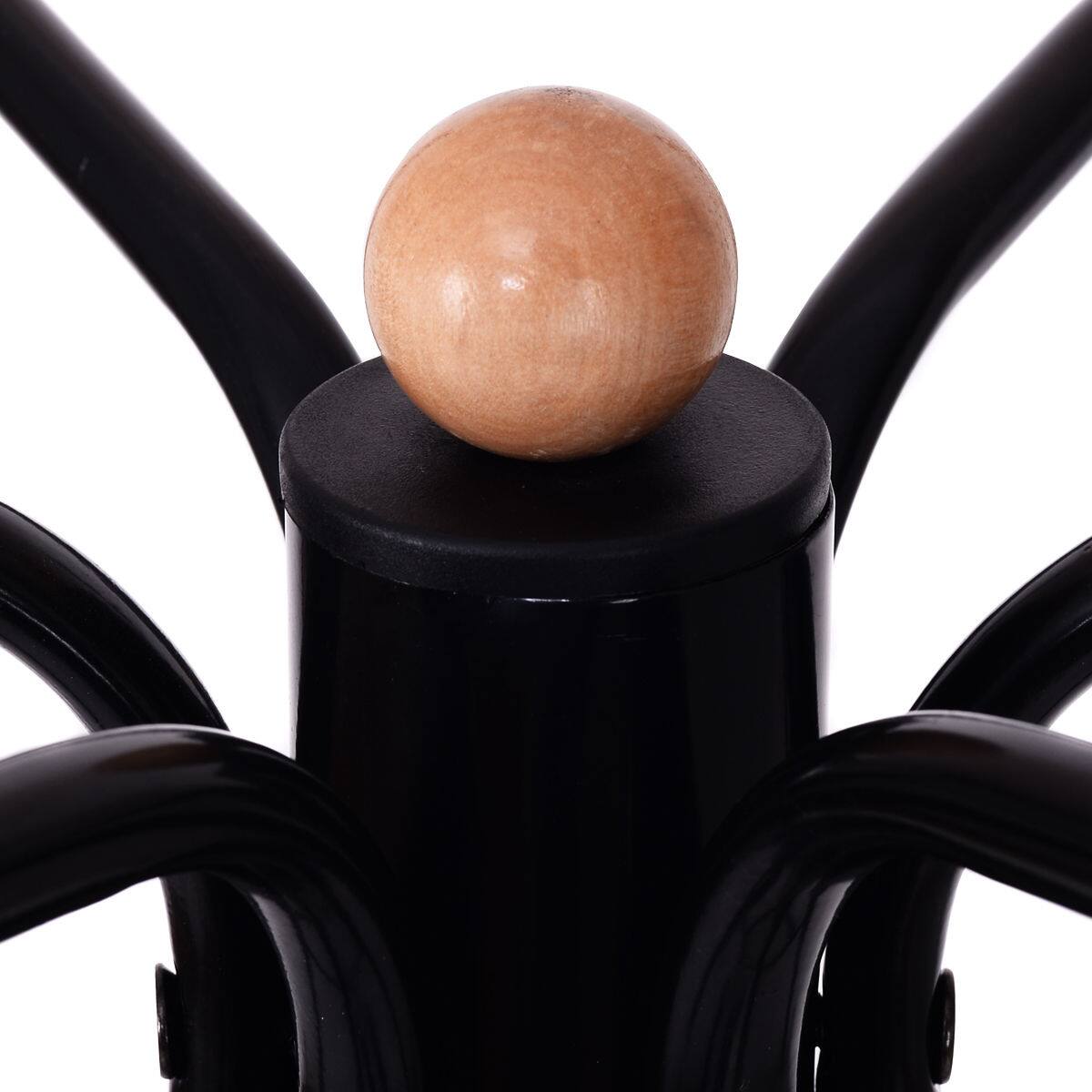 Alt View 4. Costway - Costway Metal Coat Hat Rack Organizer Clothes Hanger Hooks Tree Stand Umbrella Holder - Black.