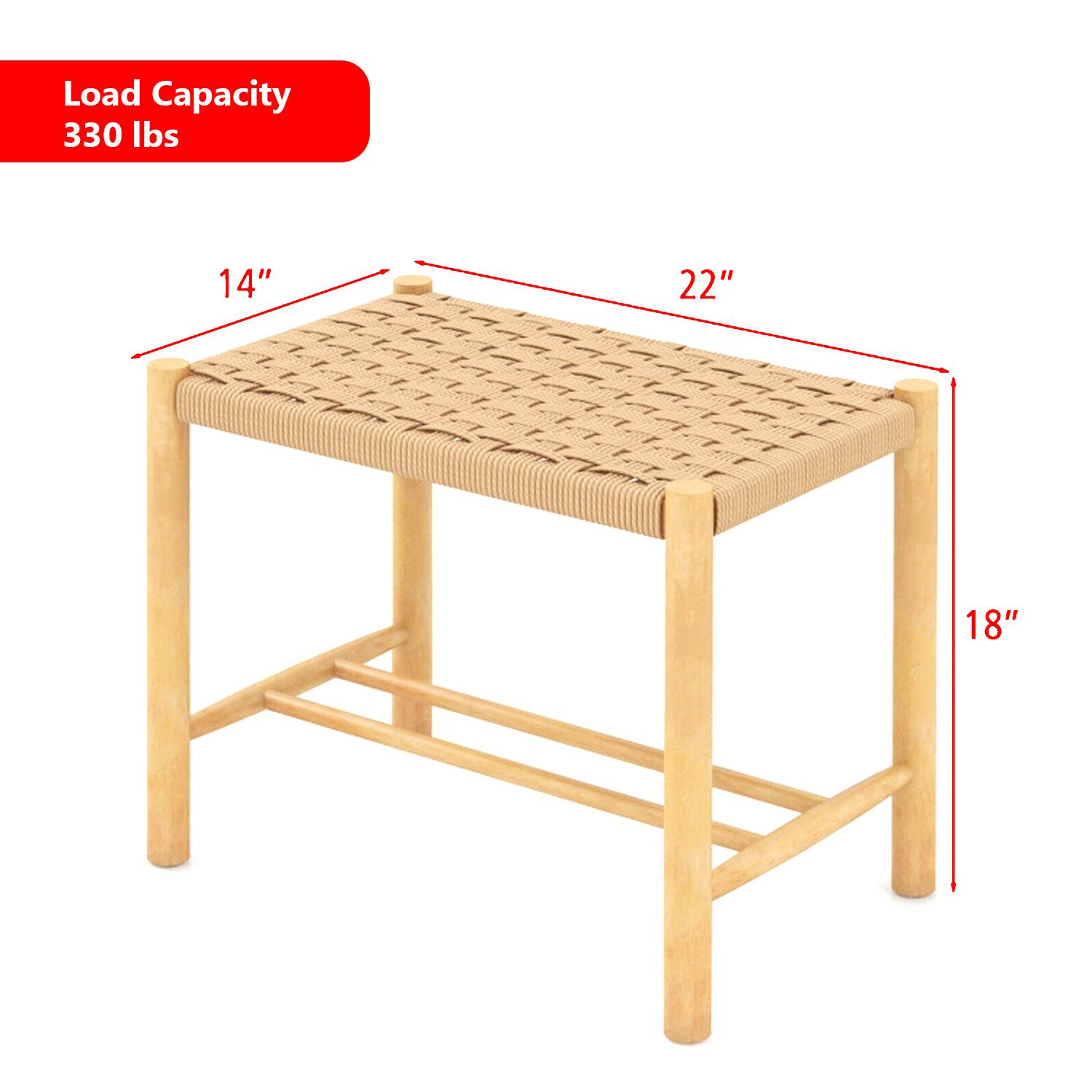 Load Capacity: 330 lbs  
Dimensions: 14" x 22" x 18"