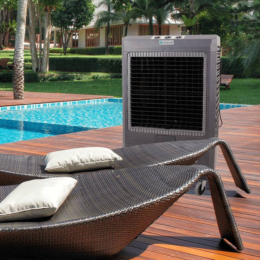 Alt View 1. Hessaire - Hessaire MC37V 3,100 CFM Portable Evaporative Cooler - Dark Gray.